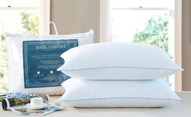 Hotel Comfort Egyptian Cotton Standard Pillows (2 Pack)